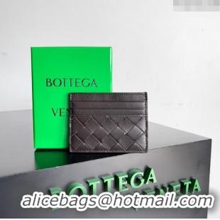 Good Quality Bottega Veneta Intrecciato Credit Card Case 749449 Chocolate 2024