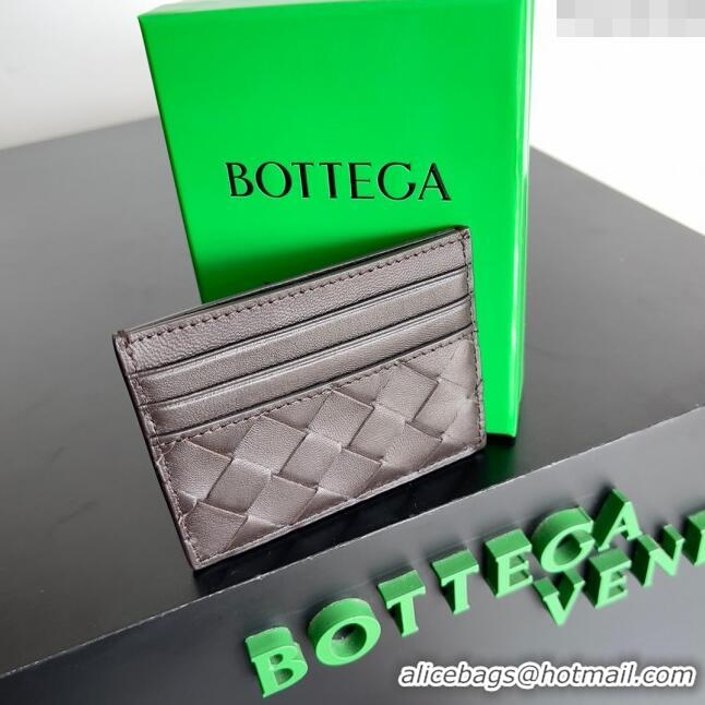 Good Quality Bottega Veneta Intrecciato Credit Card Case 749449 Chocolate 2024