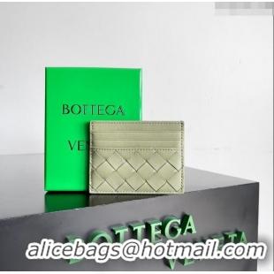 Most Popular Bottega Veneta Intrecciato Credit Card Case 749449 Travertine Green 2024