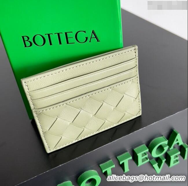 Most Popular Bottega Veneta Intrecciato Credit Card Case 749449 Travertine Green 2024