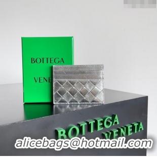 Super Quality Bottega Veneta Intrecciato Credit Card Case 749449 Silver 2024