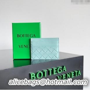 Top Quality Bottega Veneta Intrecciato Credit Card Case 749449 Light Blue 2024