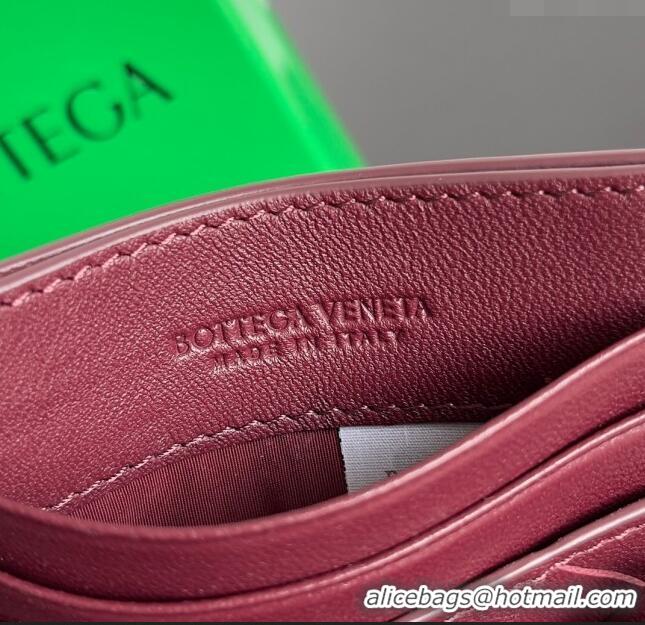 Best Price Bottega Veneta Intrecciato Credit Card Case 749449 Burgundy 2024