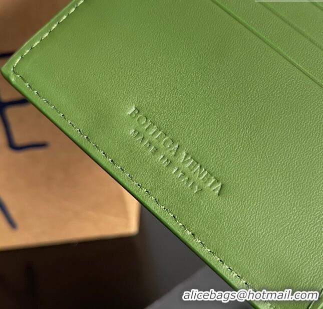 Popular Style Bottega Veneta Intrecciato Leather Bi-Fold Wallet 63334 Green 2024