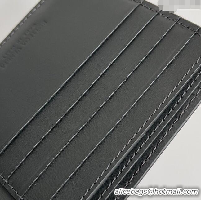 Traditional Specials Bottega Veneta Intrecciato Leather Bi-Fold Wallet 63334 Dark Grey 2024