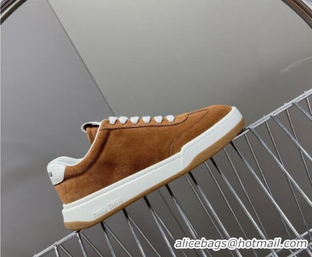 Good Product Miu Miu Suede Sneakers Brown 129080