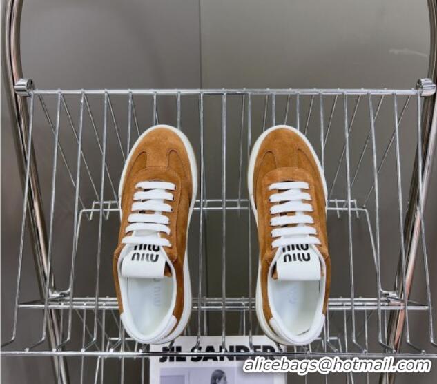 Good Product Miu Miu Suede Sneakers Brown 129080