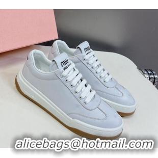 Unique Style Miu Miu Leather Sneakers White 0129083