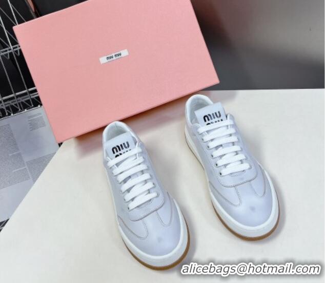 Unique Style Miu Miu Leather Sneakers White 0129083