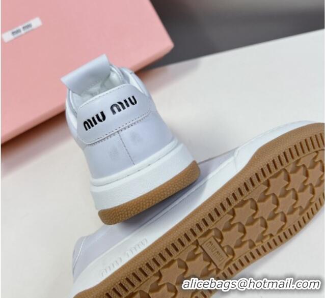 Unique Style Miu Miu Leather Sneakers White 0129083