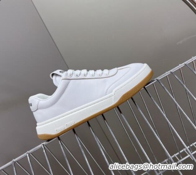 Unique Style Miu Miu Leather Sneakers White 0129083