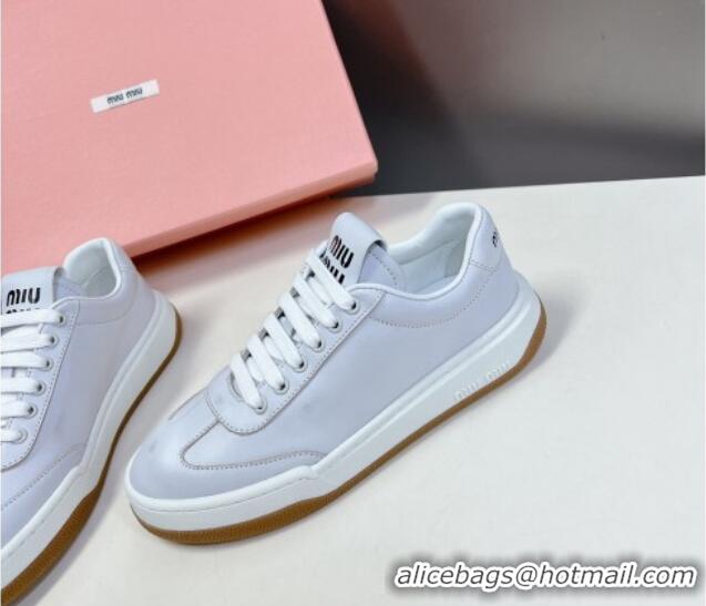 Unique Style Miu Miu Leather Sneakers White 0129083