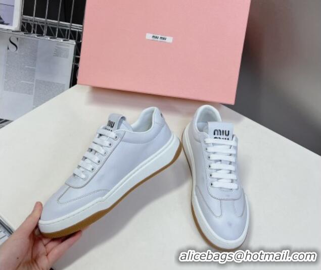 Unique Style Miu Miu Leather Sneakers White 0129083