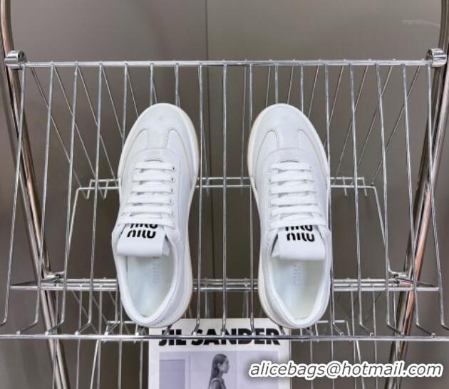 Unique Style Miu Miu Leather Sneakers White 0129083