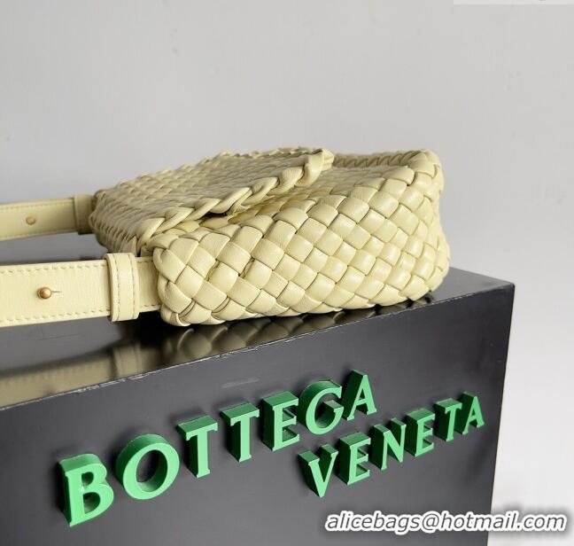 Affordable Price Bottega Veneta Mini Cobble Shoulder Bag in Padded Intrecciato Leather 762711 Yellow 2024