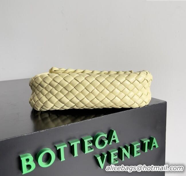 Affordable Price Bottega Veneta Mini Cobble Shoulder Bag in Padded Intrecciato Leather 762711 Yellow 2024