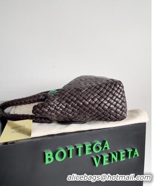 Promotional Bottega Veneta Tosca Shoulder Bag in Intreccio Leather Fondant Fondant Brown/Blue 716974 2023