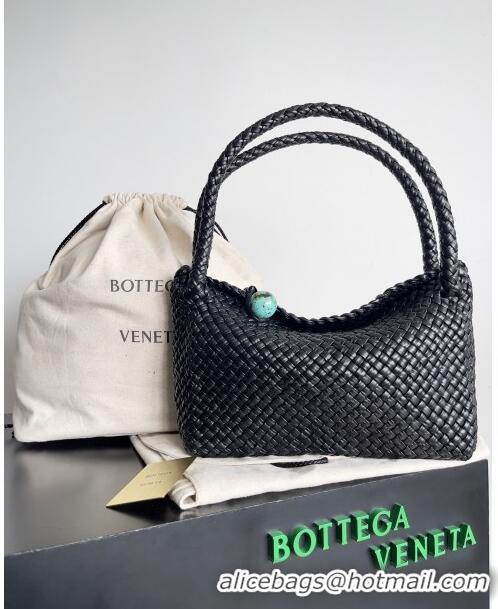 Buy Discount Bottega Veneta Tosca Shoulder Bag in Intreccio Leather Fondant Fondant Black/Blue 716974 2023