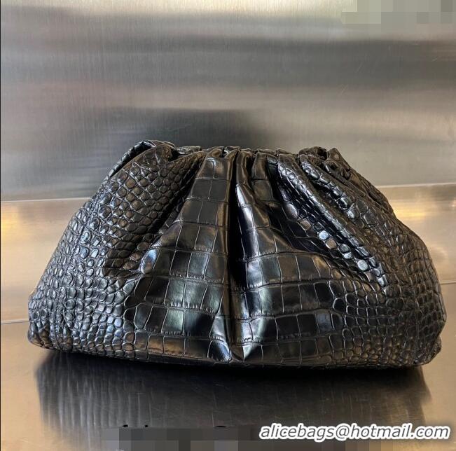 Popular Style Bottega Veneta Pouch in Alligator Leather 576227 Black 2024