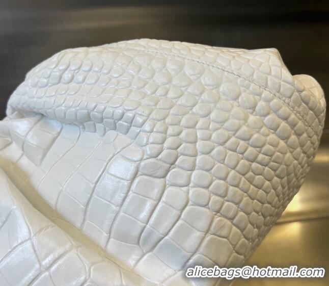 Super Quality Bottega Veneta Pouch in Alligator Leather 576227 White 2024