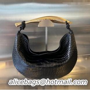 Traditional Specials Bottega Veneta Sardine bag in Alligator Leather 754657 Black 2024