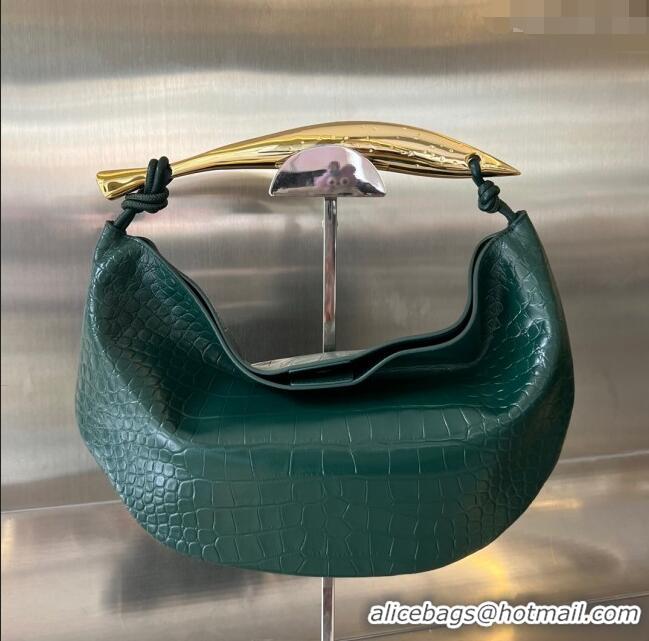 New Design Bottega Veneta Sardine bag in Alligator Leather 754657 Emerald Green 2024