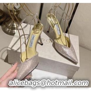 Perfect Jimmy Choo Saeda Pumps 85 with Crystal Embellishment 2411901