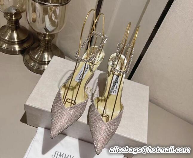 Perfect Jimmy Choo Saeda Pumps 85 with Crystal Embellishment 2411901