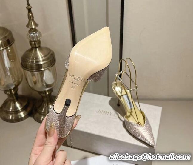 Perfect Jimmy Choo Saeda Pumps 85 with Crystal Embellishment 2411901