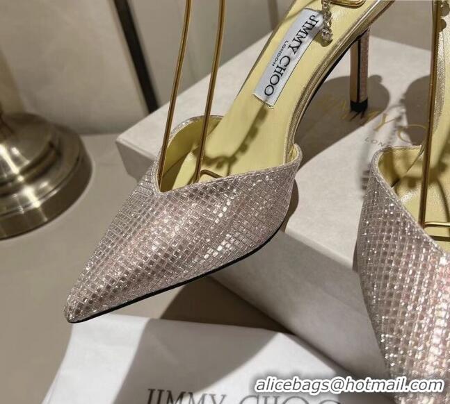 Perfect Jimmy Choo Saeda Pumps 85 with Crystal Embellishment 2411901