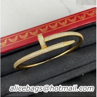 Unique Discount Cartier Juste un Clou Bracelet with Crystal C101980 Yellow Gold 2022