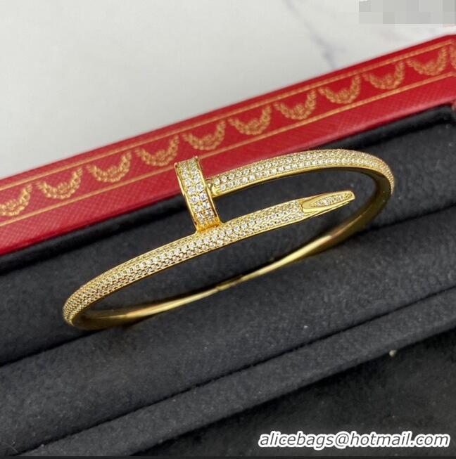 Unique Discount Cartier Juste un Clou Bracelet with Crystal C101980 Yellow Gold 2022