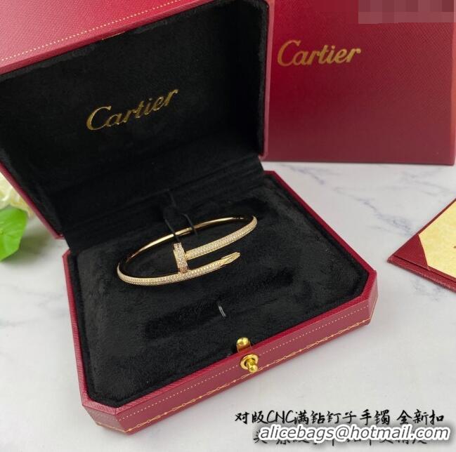 Unique Discount Cartier Juste un Clou Bracelet with Crystal C101980 Yellow Gold 2022