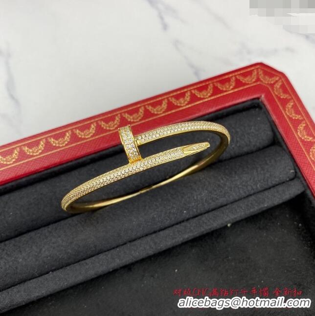 Unique Discount Cartier Juste un Clou Bracelet with Crystal C101980 Yellow Gold 2022