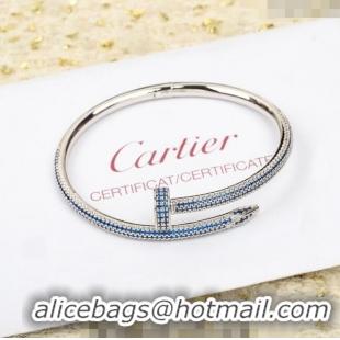 Buy Inexpensive Cartier Juste un Clou Bracelet with Crystals CD9107 Blue/Silver