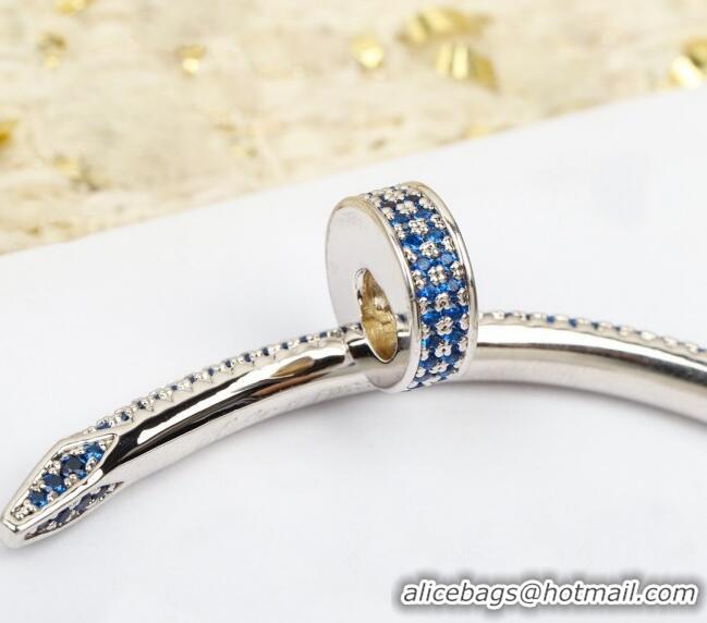 Buy Inexpensive Cartier Juste un Clou Bracelet with Crystals CD9107 Blue/Silver