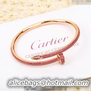 Shop Best Cartier Juste un Clou Bracelet with Crystals CD9107 Pink/Yellow Gold