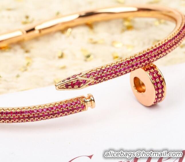 Shop Best Cartier Juste un Clou Bracelet with Crystals CD9107 Pink/Yellow Gold