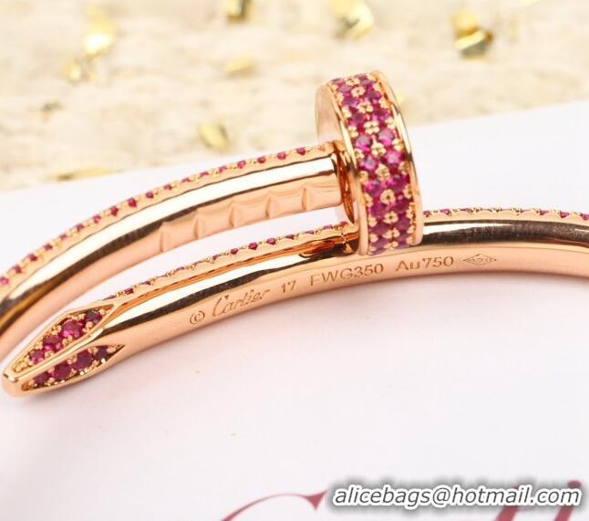 Shop Best Cartier Juste un Clou Bracelet with Crystals CD9107 Pink/Yellow Gold