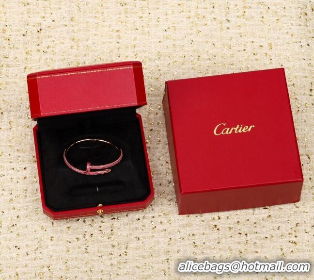 Shop Best Cartier Juste un Clou Bracelet with Crystals CD9107 Pink/Yellow Gold