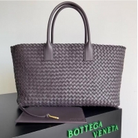 Reasonable Price Bottega Veneta Large Cabat Tote Bag in Intreccio Leather 608811 Fondant Brown 2023