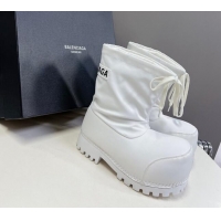 Unique Style Balenciaga Skiwear- Alaska Low Boot in white nylon 109036