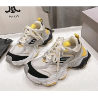 Sophisticated Balenciaga 6XL Trainers Sneakers in Mesh and Suede Yellow 109053