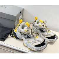 Pretty Style Balenciaga Cargo Trainers Sneakers in Microfiber and Mesh Grey/Yellow 0129011