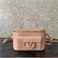 Traditional Specials VALENTINO Mini LOCO calfskin box bag HT098 LIGHT PINK