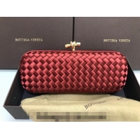 Promotional Bottega Veneta Stretch Box Knot Silk Woven Bag BV8651 Red 2023