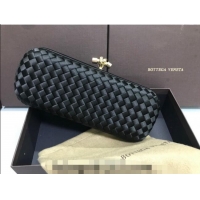 Top Quality Bottega Veneta Stretch Box Knot Silk Woven Bag BV8651 Black 2023