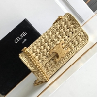 Top Quality CELINE Chain Claude IN Raffia Plein Soleil Bag 197993