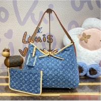 Unique Grade Louis Vuitton CarryAll MM M46855 Denim Blue