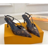 Sumptuous Louis Vuitton Stellar Slingback Pumps 7cm in Monogram Canvas 127007